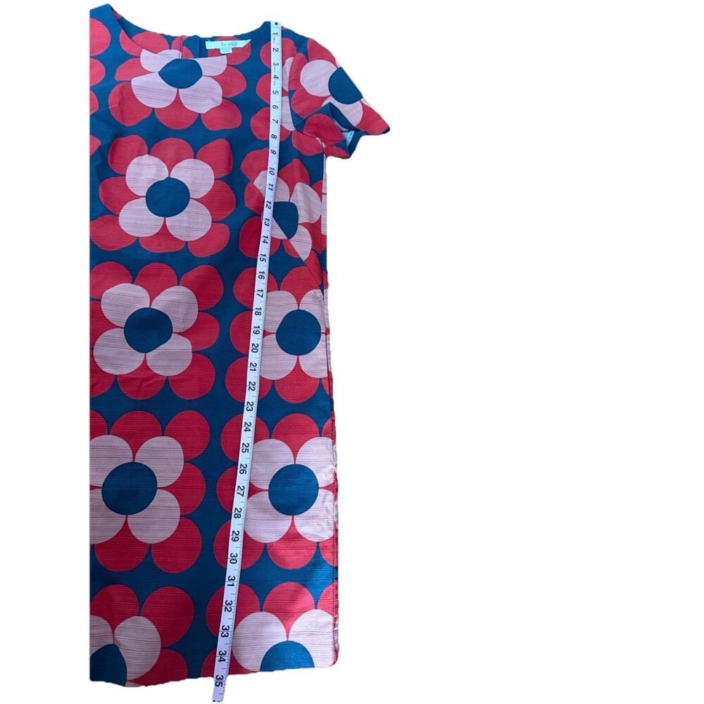 Boden Women's Red Floral Dress Short Sleeves, Size 4 Regular - Picture 9 of 10